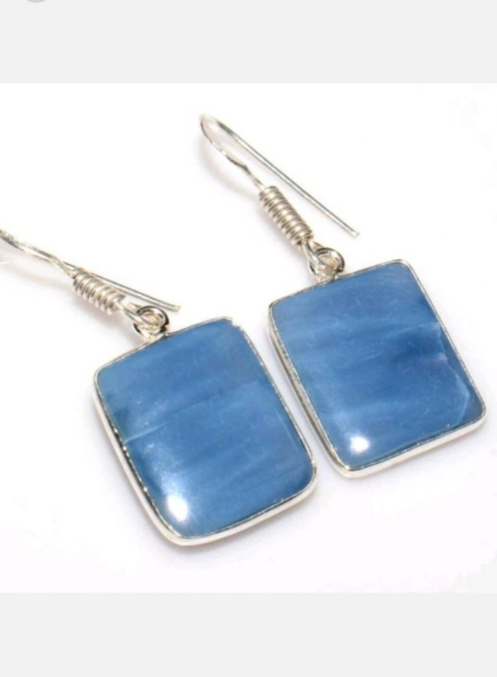 Owyhee Blue Opal Gemstone 925 Sterling Silver Handmade Drop Dangle Earrings